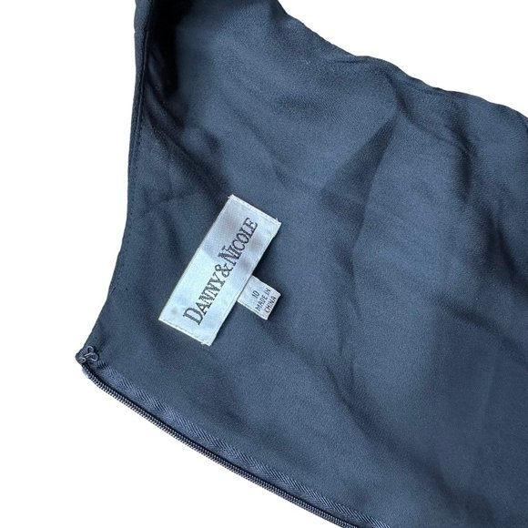 Danny & Nicole Maxi Dress Size 10 Black Lined Zip Back Sleeveless - Picture 10 of 15